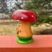 ERZGEBIRGE Mushroom Face Smoker incense Wooden Vintage Germany Rare