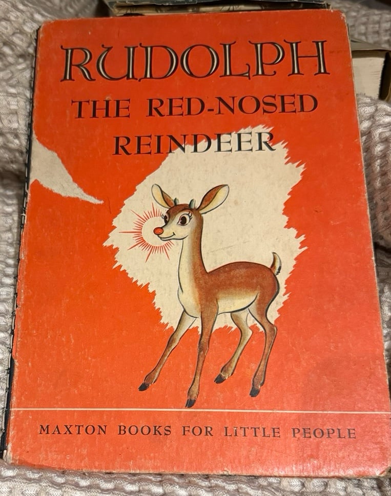 Vintage 1940s? Rudolph The Red-Nosed Reindeer Book by Robert L. May Maxton Books