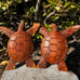 Hand carved mahogany wooden sea turtle carving wall plaques from Bali-8x8 inches