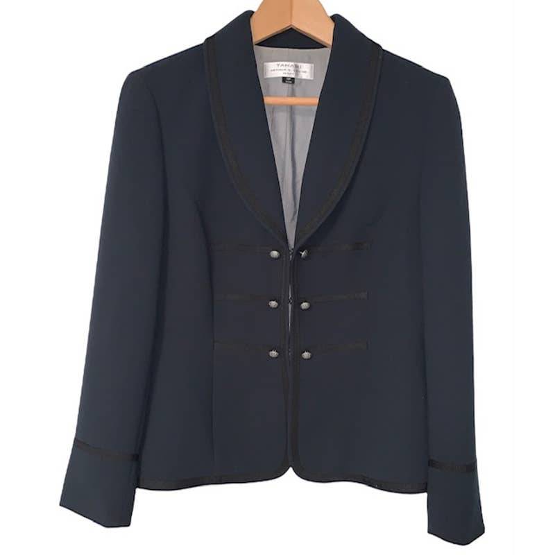 TAHARI ARTHUR S. LEVINE Navy Blue Blazer - 10P