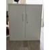 Metal Storage Cabinet with Locking Doors for Home, School, Office, White