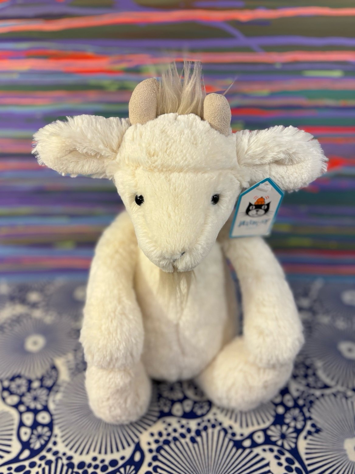 NWT Jellycat Medium Bashful Billy Goat! Retired 2015! G.O.A.T.! Fast Shipping!*