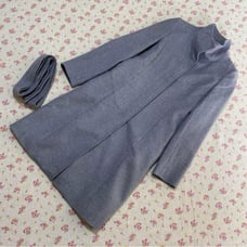 INDIVI Long Coat 38 Wool Cashmere Stand Collar DMW