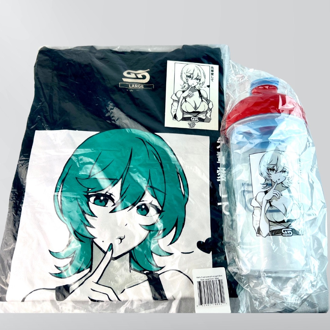 New GamerSupps GG Waifu Cup, T-Shirt, & Sticker S4.5 Love At First Sight