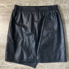 Just Female Lupe Leather Black Mini Skirt Size Small