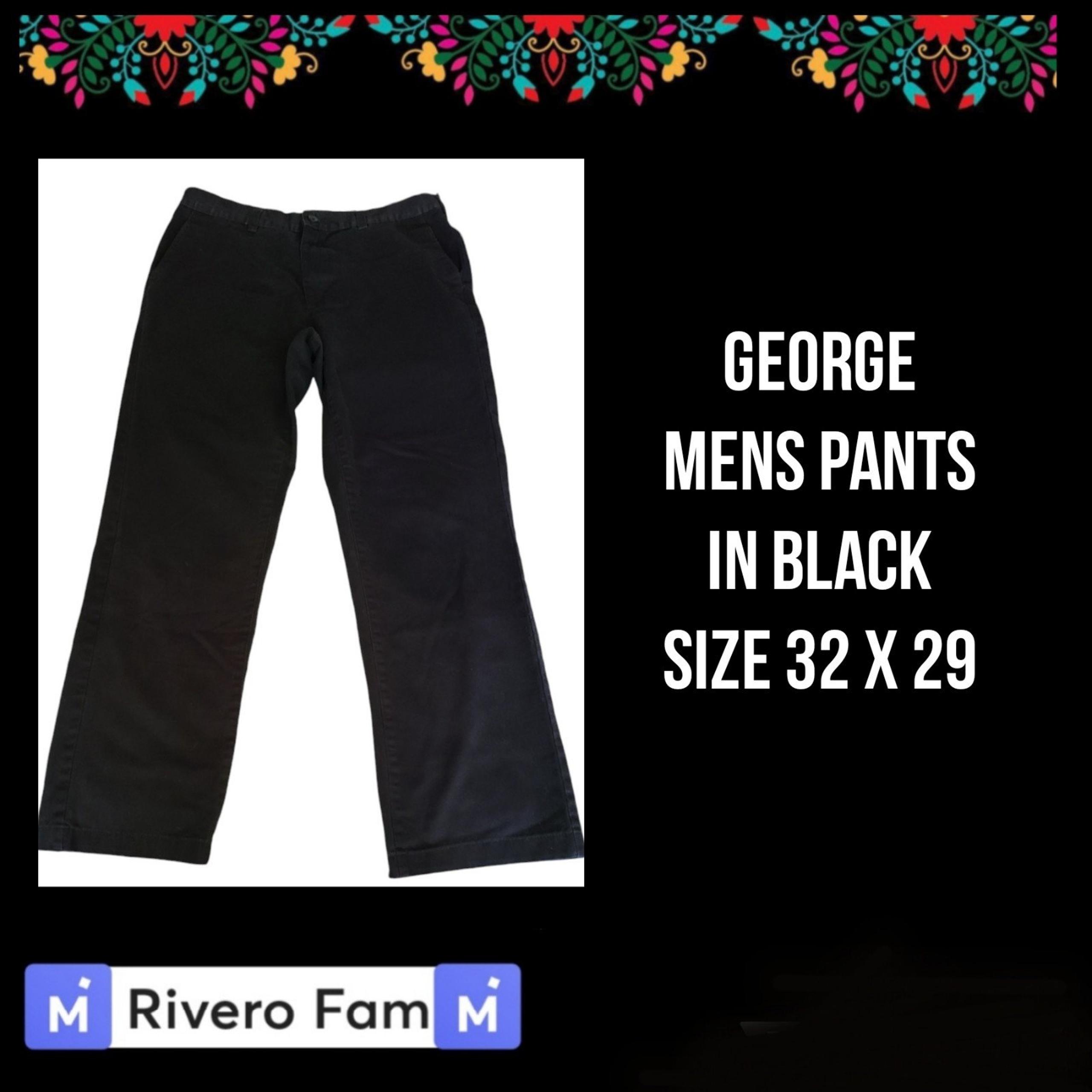 GEORGE | MENS PANTS
IN BLACK
| SIZE 32 X 29
