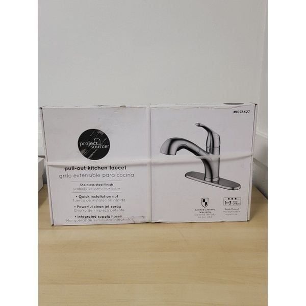 Stainless Steel PVD 1-Handle Deck Faucet