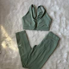 Gymshark Whitney Simmons legging sport bra set -moss green