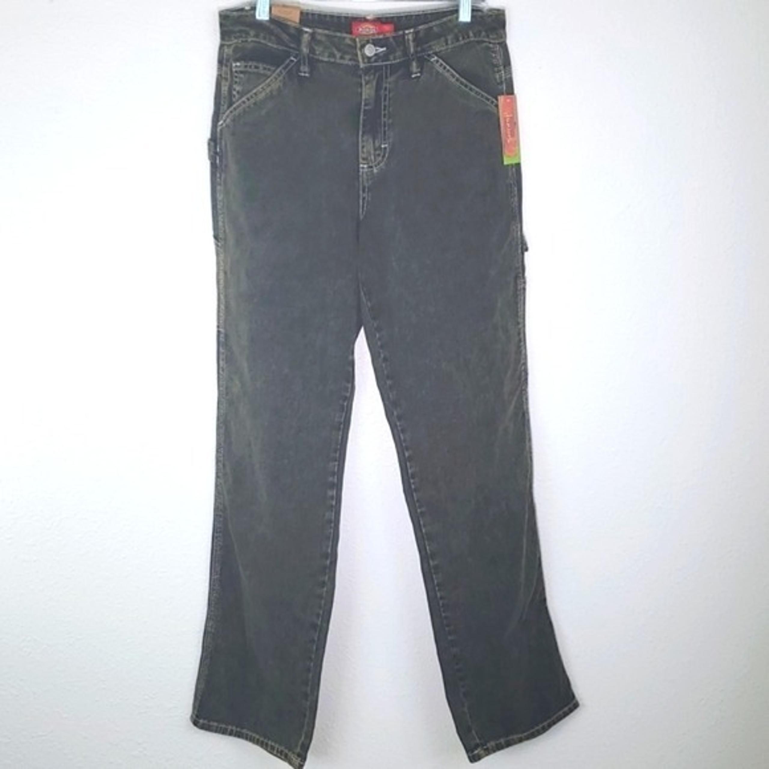 *NWT* DICKIES Juniors Black High Rise Relaxed Carpenter Pants, size 7/28