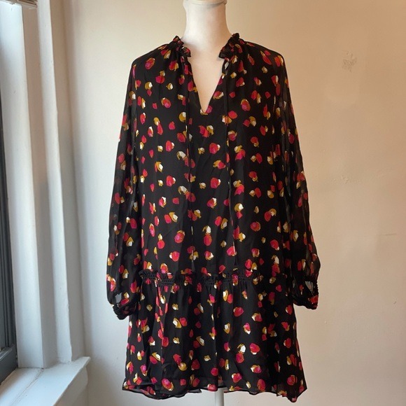 Derek Lam 10 Crosby Metallic Print Dress, SZ 4