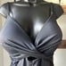 La Blanca Island Goddess Twist Keyhole Front One Piece Swimsuit in black size 16