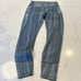 Lululemon In Movement Tight 25 *Everlux Linear Spray Dye White Deep Ocean SZ 6