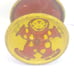 Antique Metal Clown Rolling Toy
