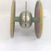 Antique Metal Clown Rolling Toy
