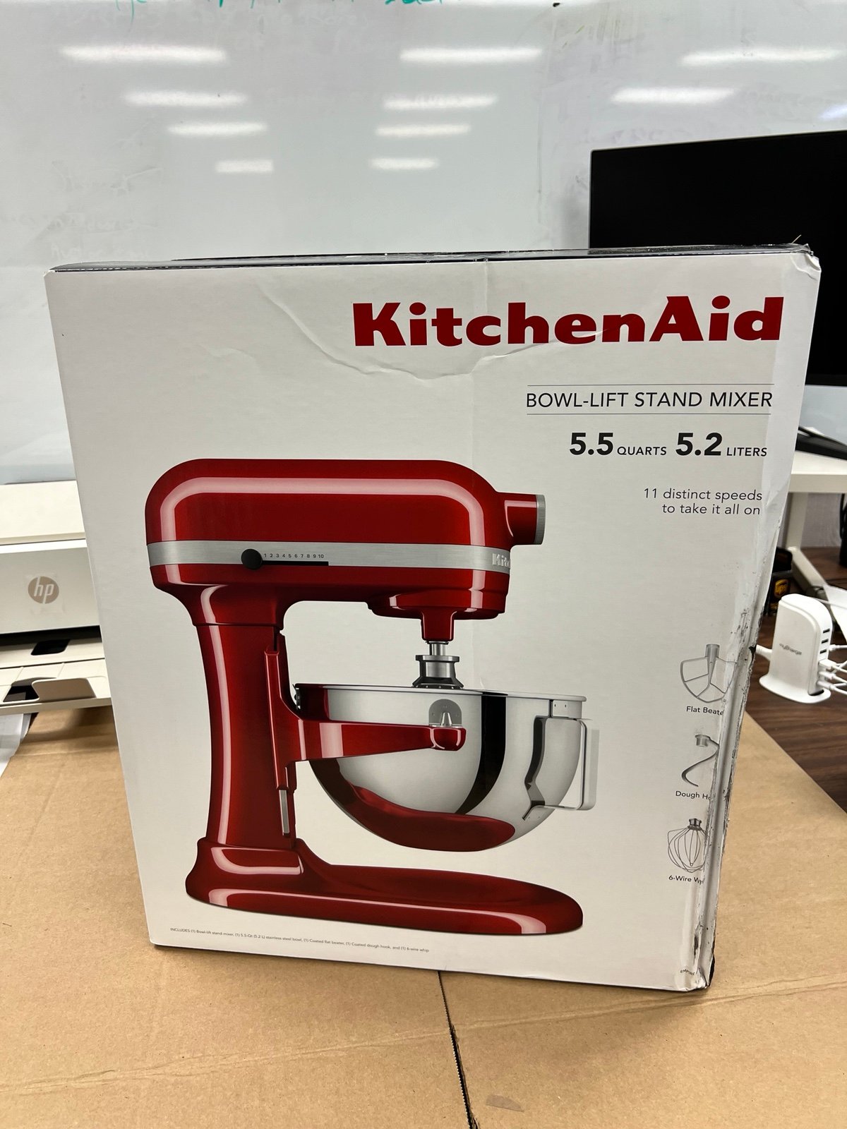 KitchenAid - 5.5 Quart Bowl-Lift Stand Mixer - Empire Red