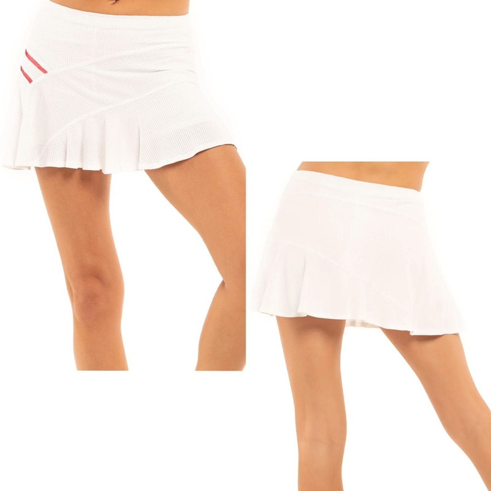 Lucky in Love Mesh Love White Standard Length Tennis Skort Women’s Size Large