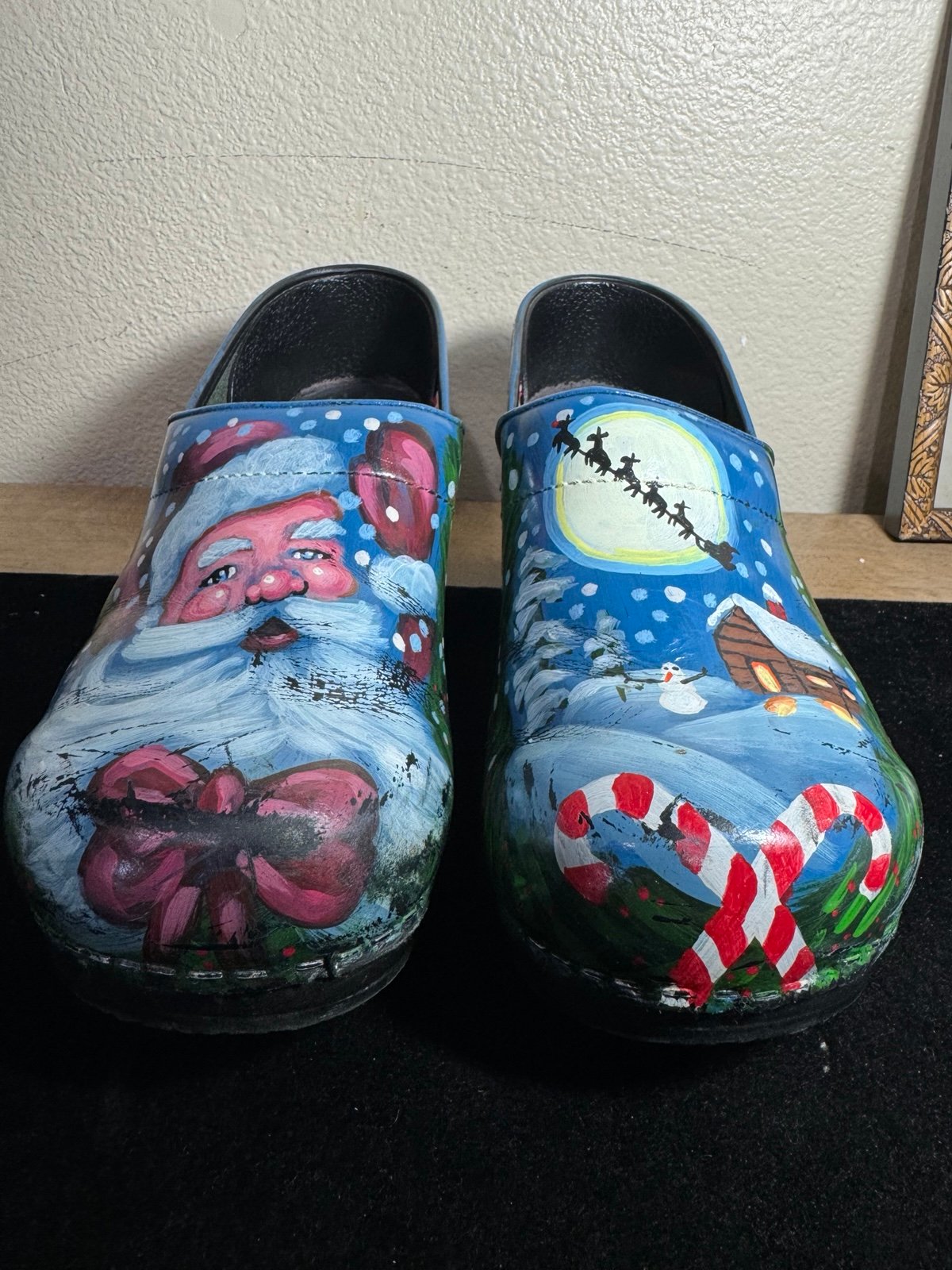 Sanita the original danish clog hand painted limited edition Christmas size 40