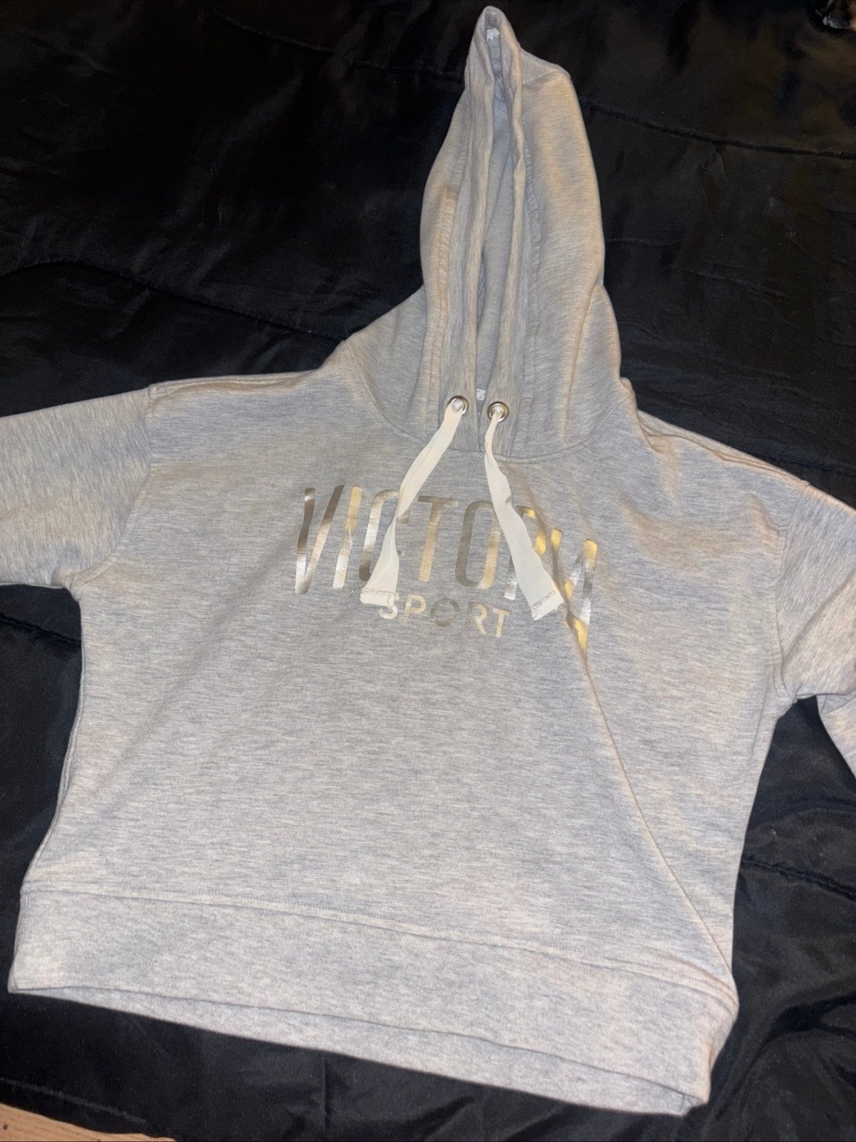 Victoria sport gray hooded sweatshirt size small