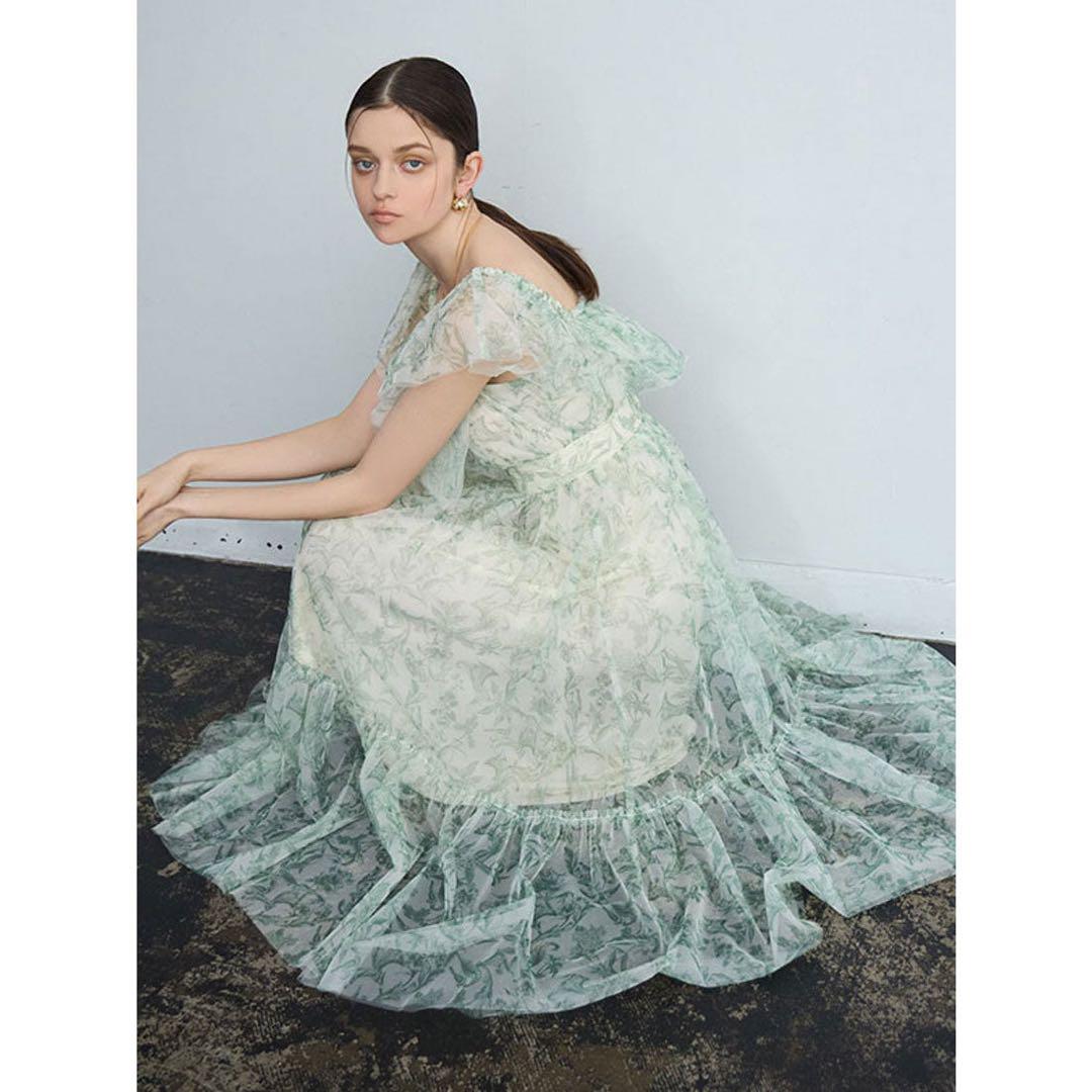 Excellent condition Amy etoile Camila flower tulle long dress