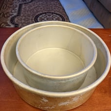 2Vintage Wilton Round professional Baker cake pan 8 .3x3 depth. &6 .5 x3 depth