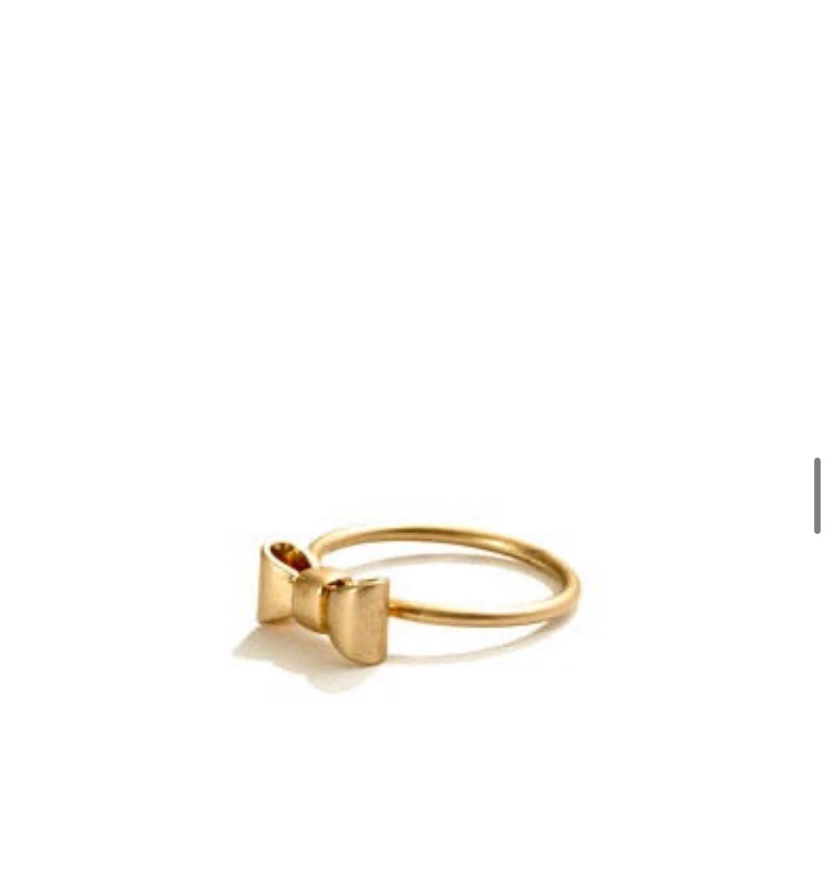 Gold minimalist bow ring size ~6