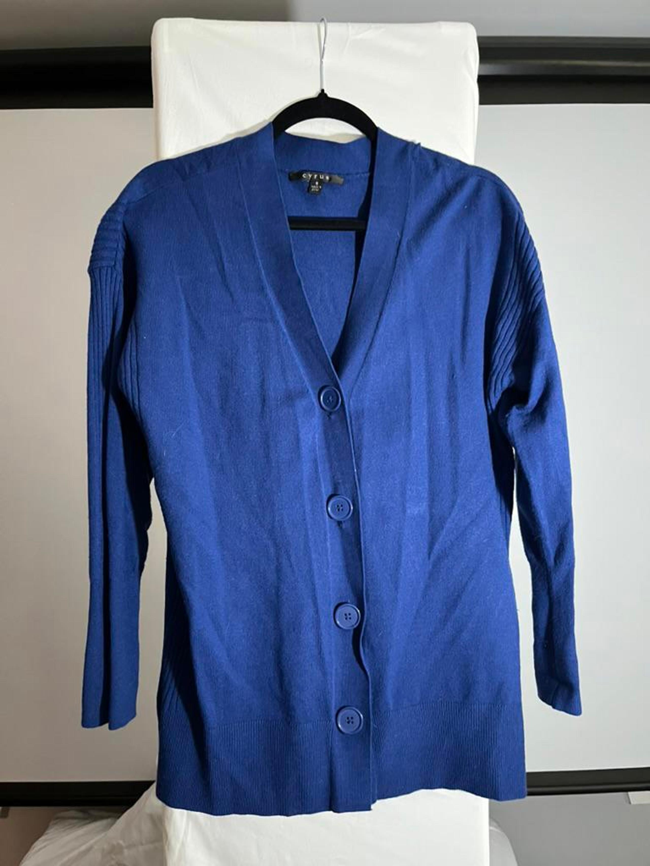 Cyrus Women's Blue Knit Cardigan - Size S