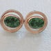 Vintage Mid-Century Marble Cufflinks Signed D w Fleur de Lis