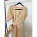 Rujuta Sheth New York Linen Wrap Tie Sunray Stripes Jumper Size Small