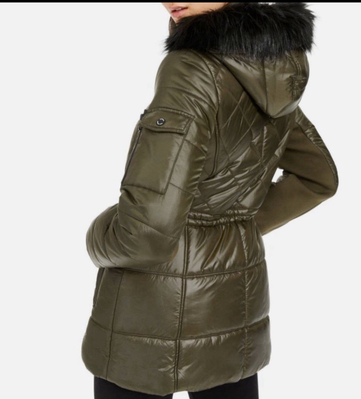 Brand New Women Michael Kors Olive Puffer Jacket Size M