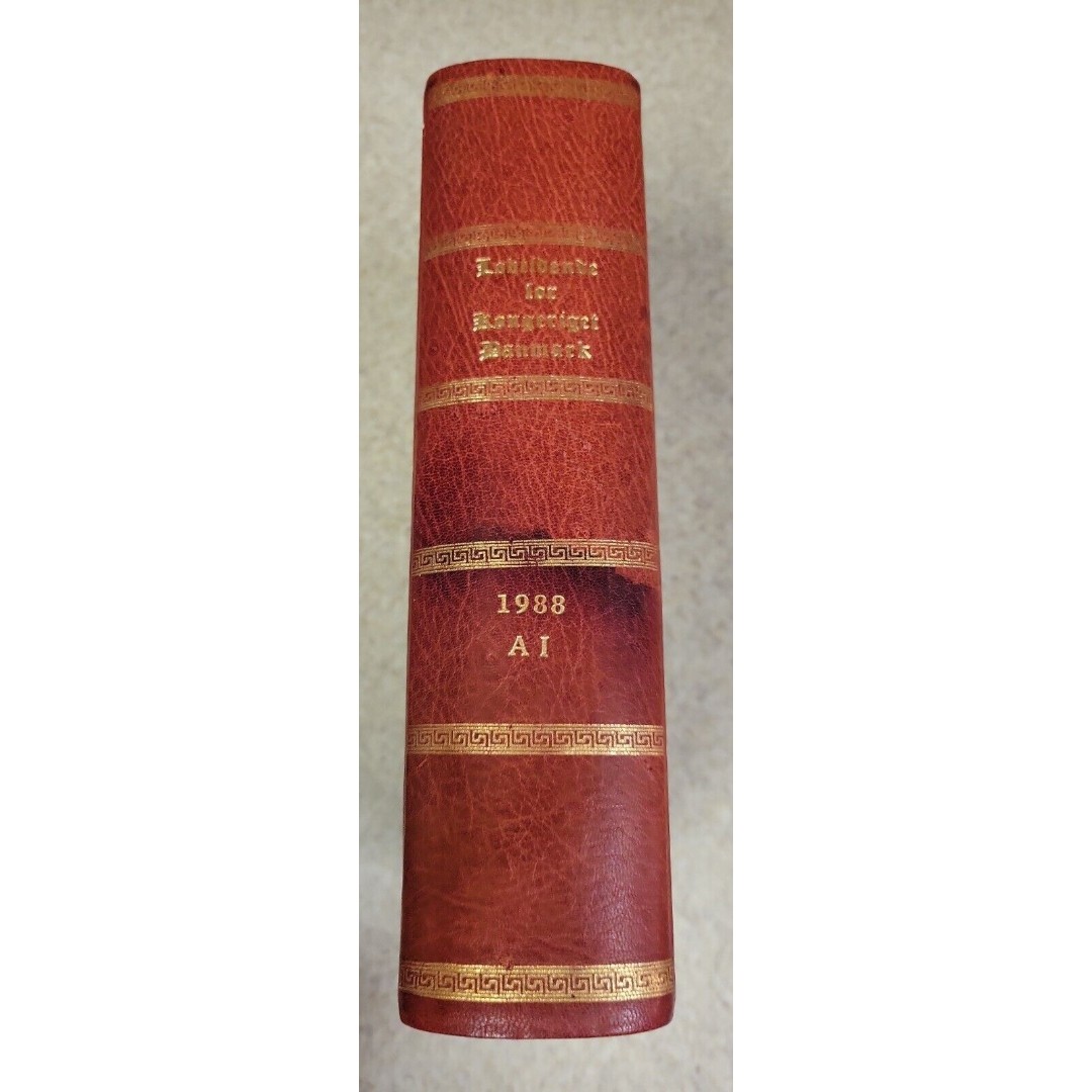Vintage LOVTIDENDE FOR KONGERIGET DANMARK 1988 Hardback Official Gazette Denmark