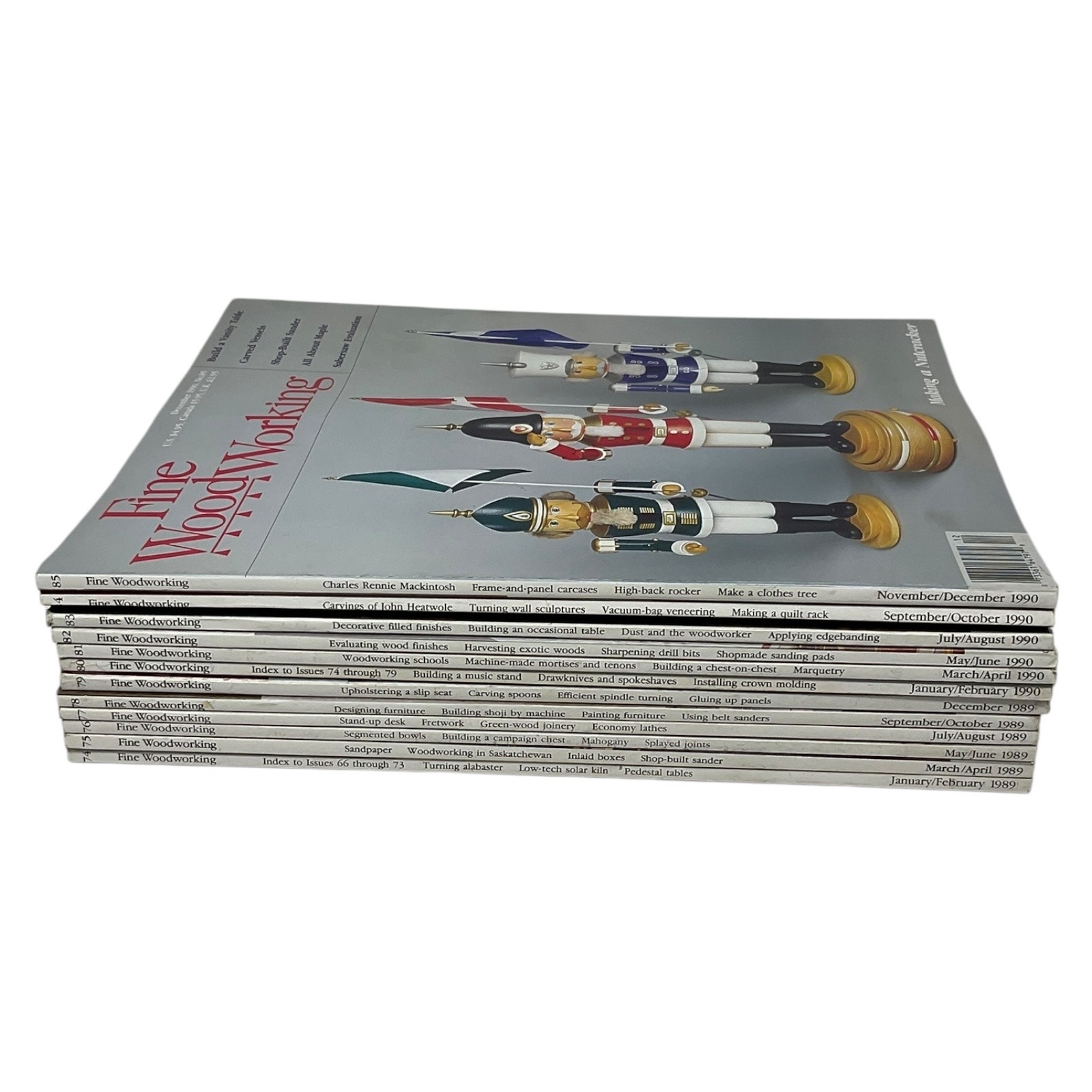 Fine Woodworking Magazine Complete Years 1989 and 1990 12 Vintage Issues