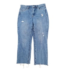 Blank NYC The Madison Crop High Rise Raw Hem Medium Wash Size 27