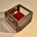 Vintage Ornate Glass & Brass Trinket Casket Box free shipping