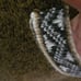 Alpaca Brown Marled Hooded Fringe Sweater Size S
