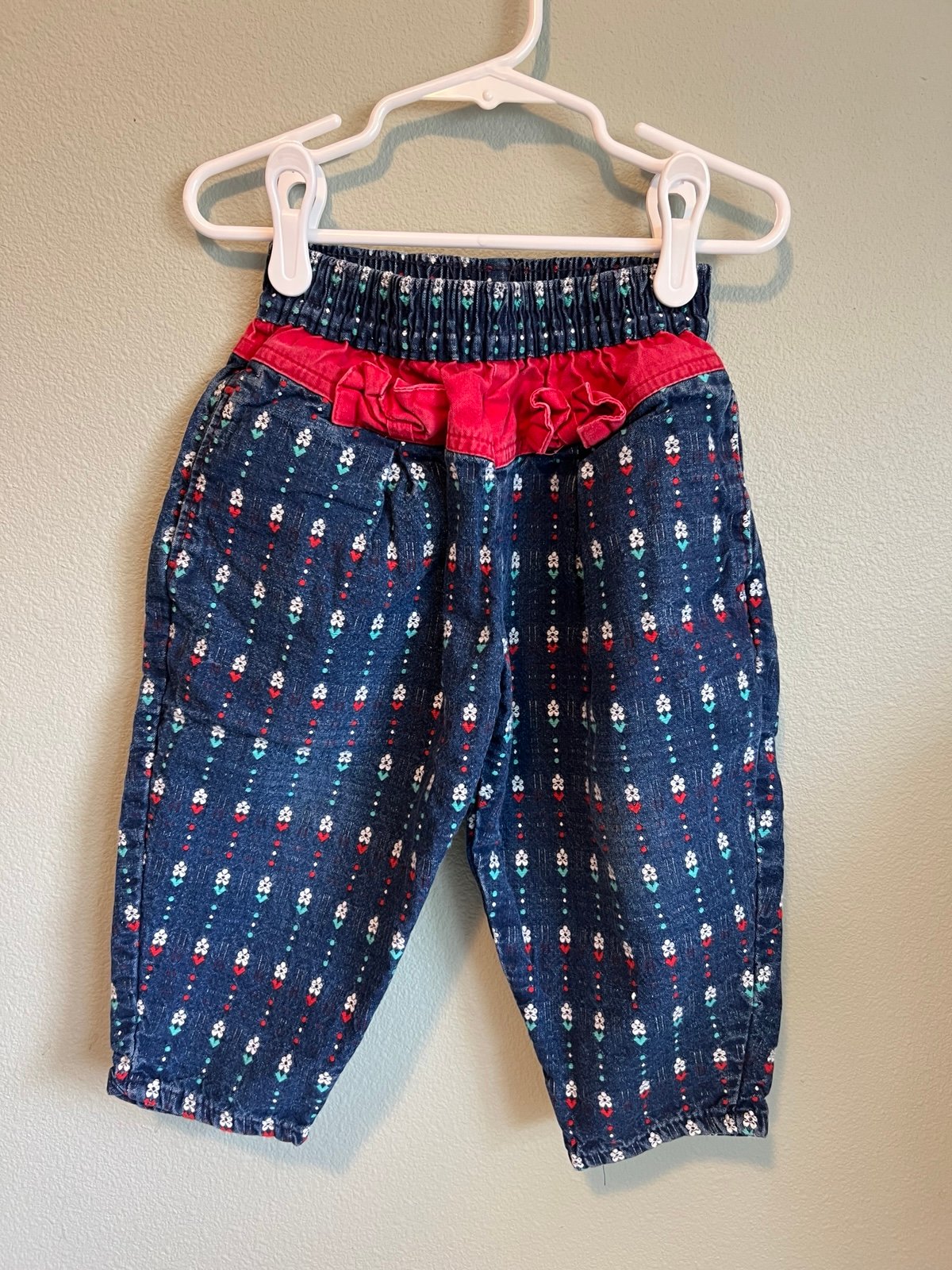 Vintage Oshkosh Denim Floral Pants • Tagged 2