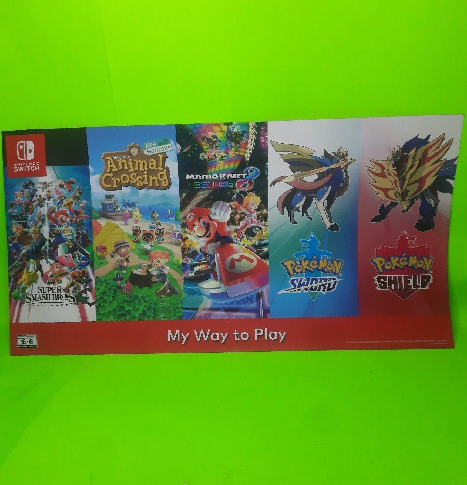 Nintendo Switch GameStop Store Display Promo KIOSK MAGNET Pokémon Mario Kart