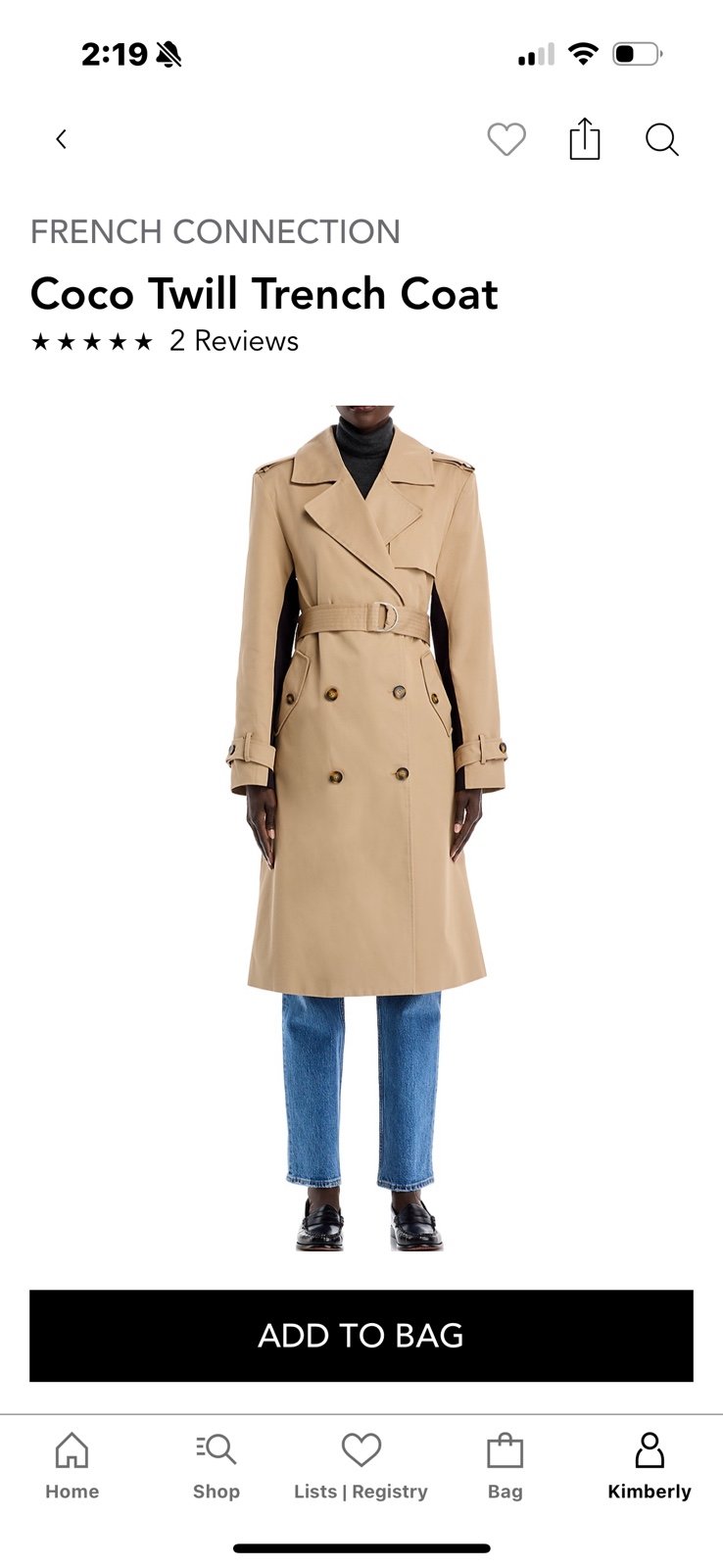 Coco Twill Trench Coat