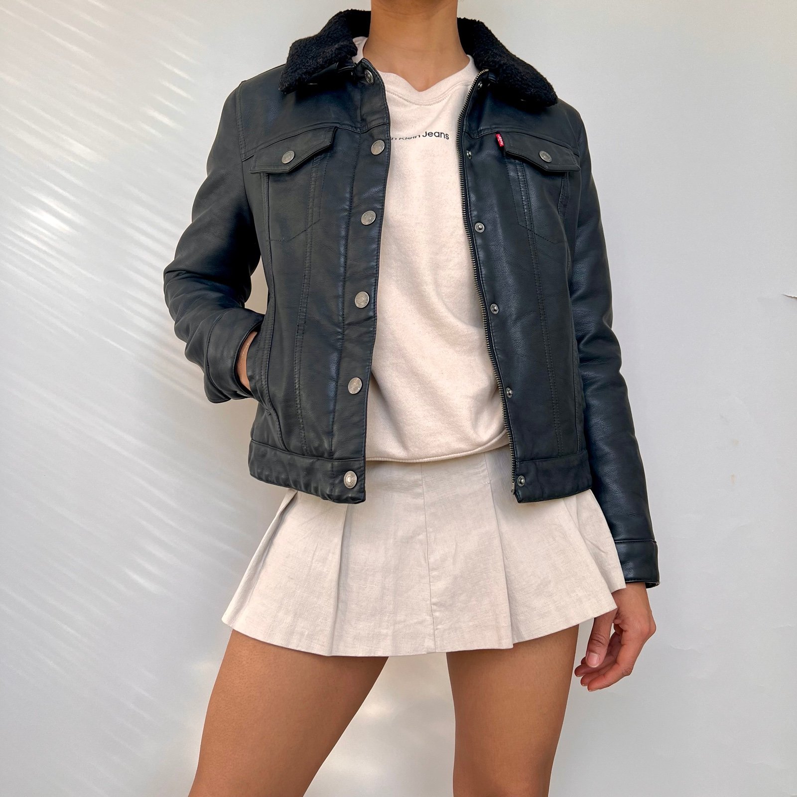 Levi’s faux leather and shearling jacket