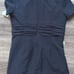 Kay Unger Crepe Navy Gown 16 Evening Front Slit Maxi Dress Evening