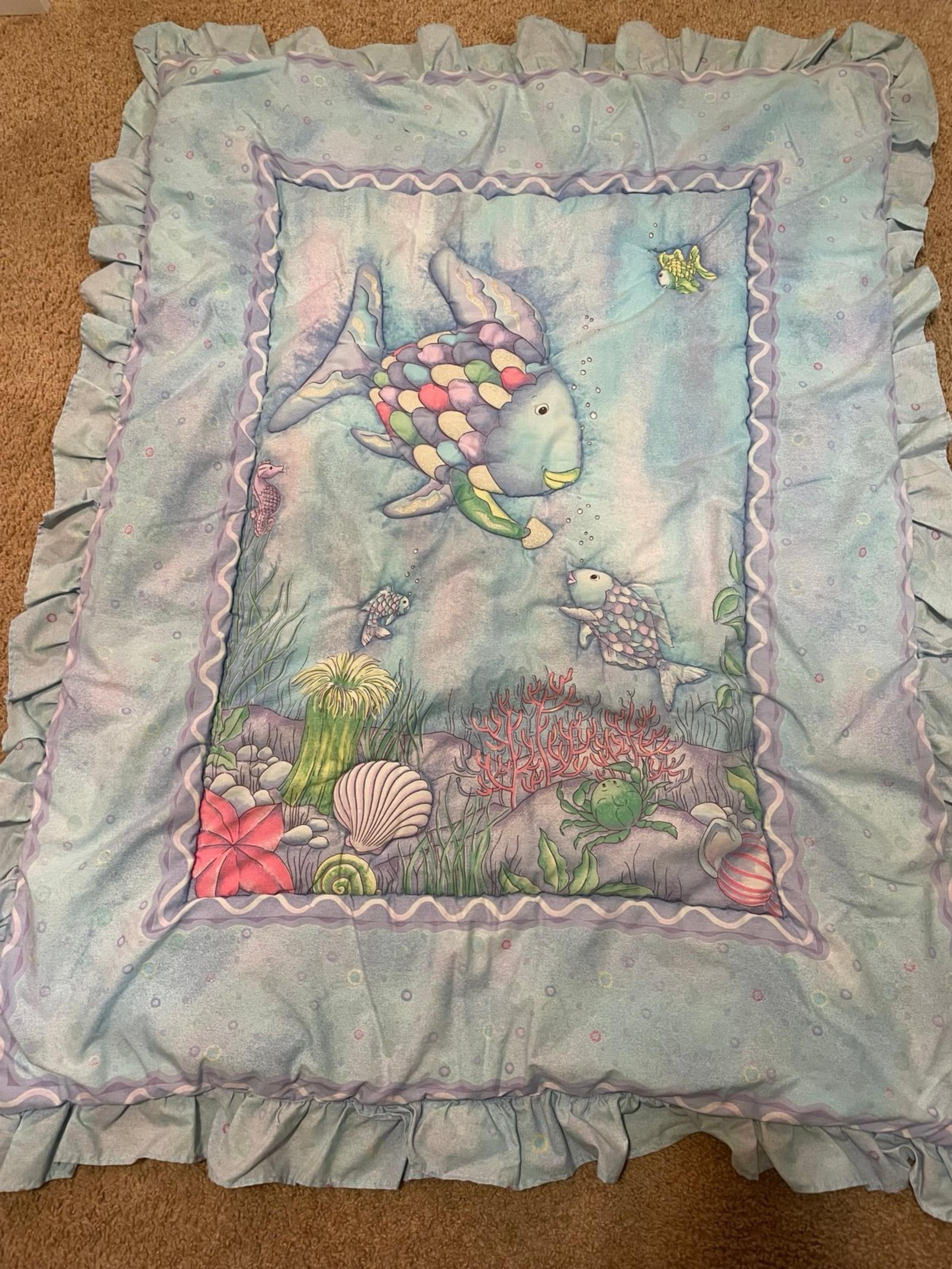 The Rainbow Fish Baby Blanket