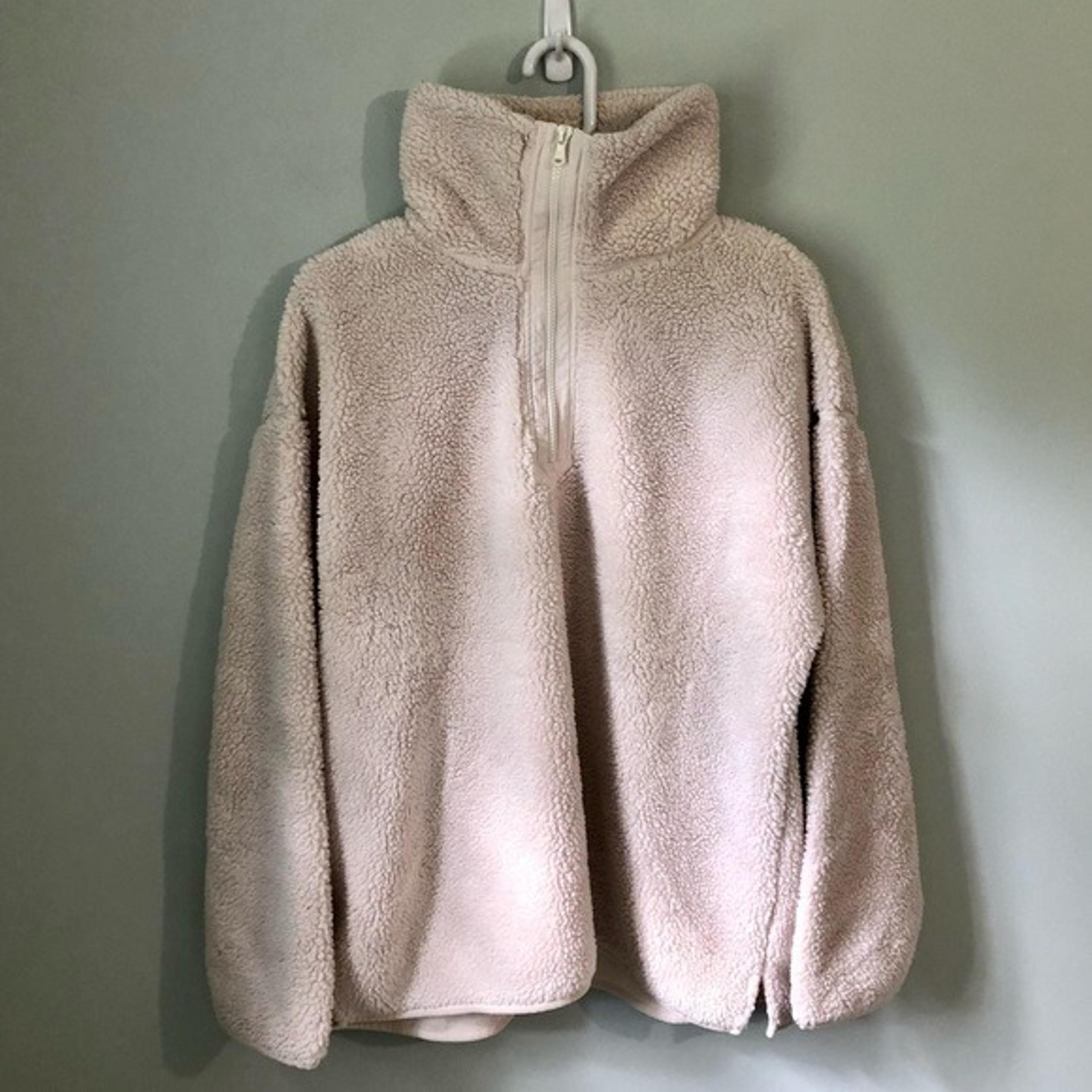 Chaps Cream Sherpa Fleece Pullover Jacket 1/2 Zip