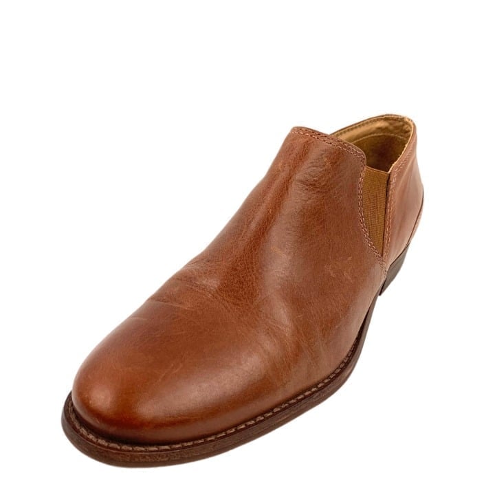 L.L. BEAN Westport Brown Leather Chelsea Slip On Booties