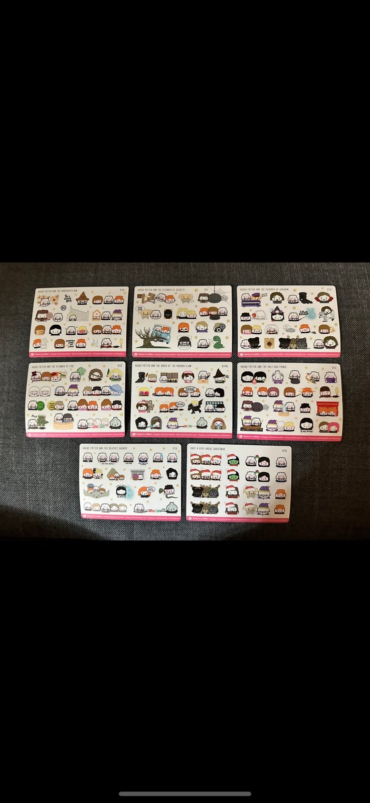Wonton in a Million WIAM Harry Potter Sticker Sheets Set/10