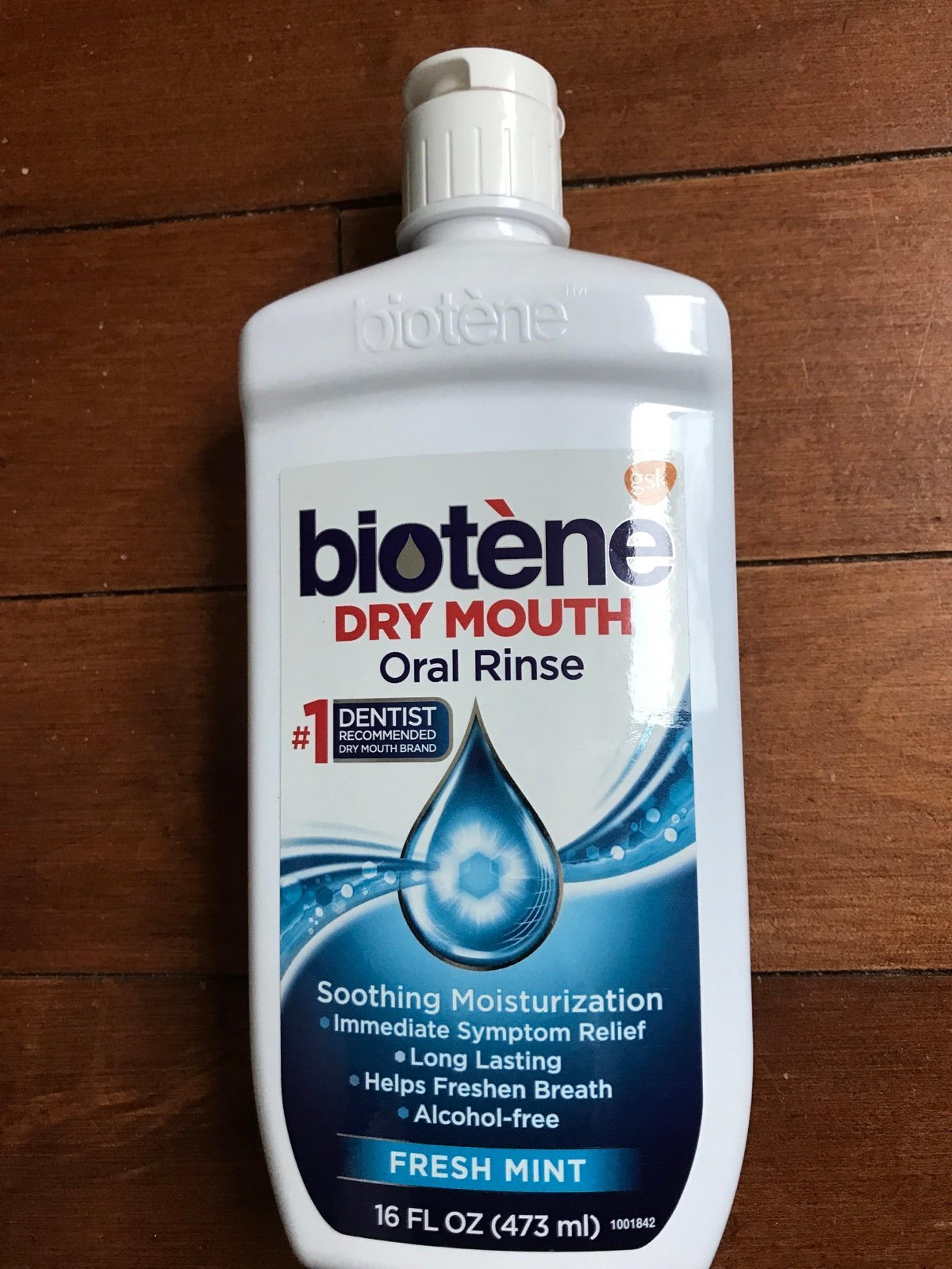 Biotene Alcohol-Free Moisturizing Dry Mouth Oral Rinse, Fresh Mint, 16 oz