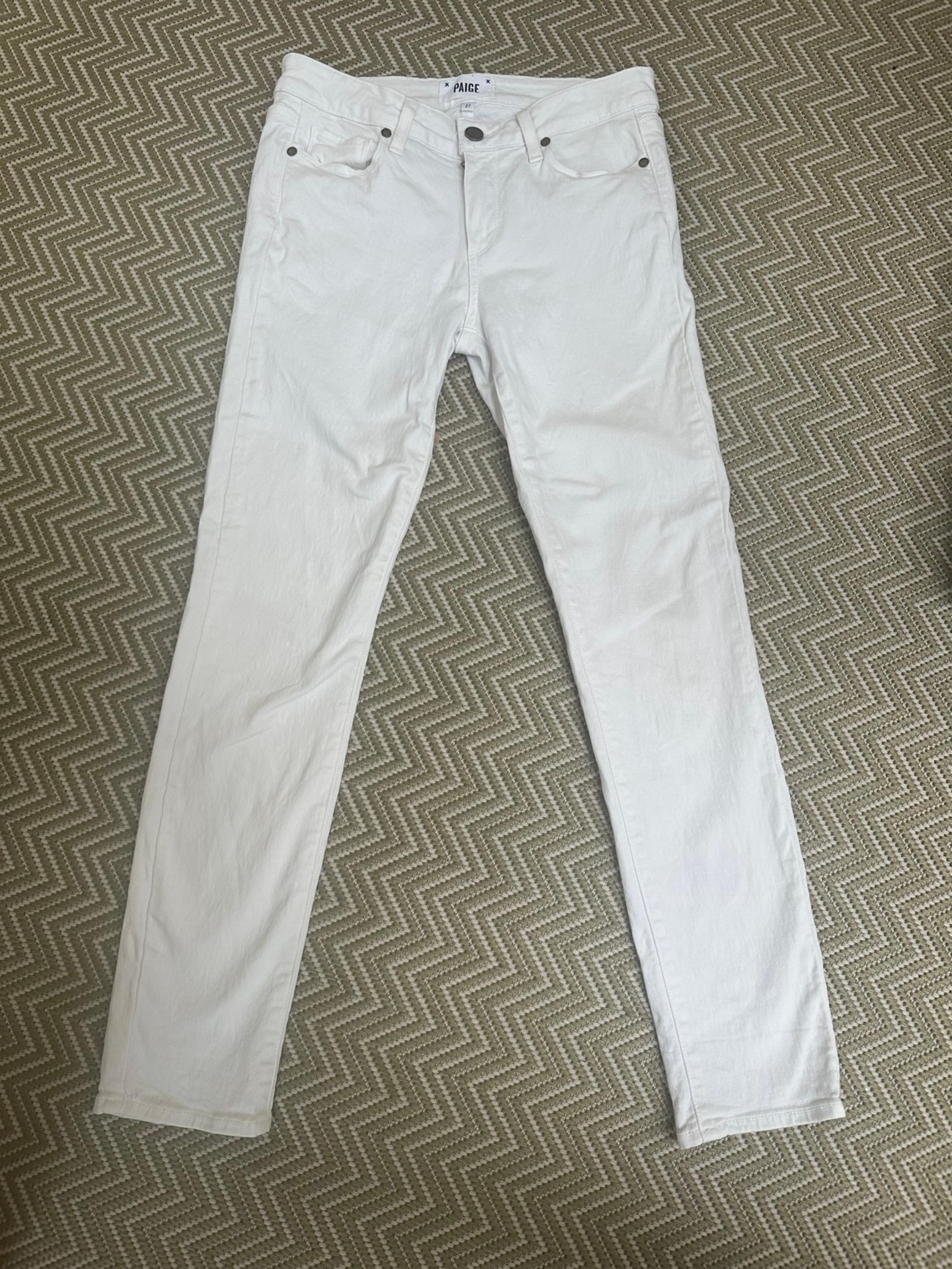 Paige EUC Kylie Crop White Denim Jeans Size 27