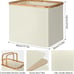 60L Laundry Basket,Laundry Hamper with Bamboo Handle,Collapsible Laundry Baskets