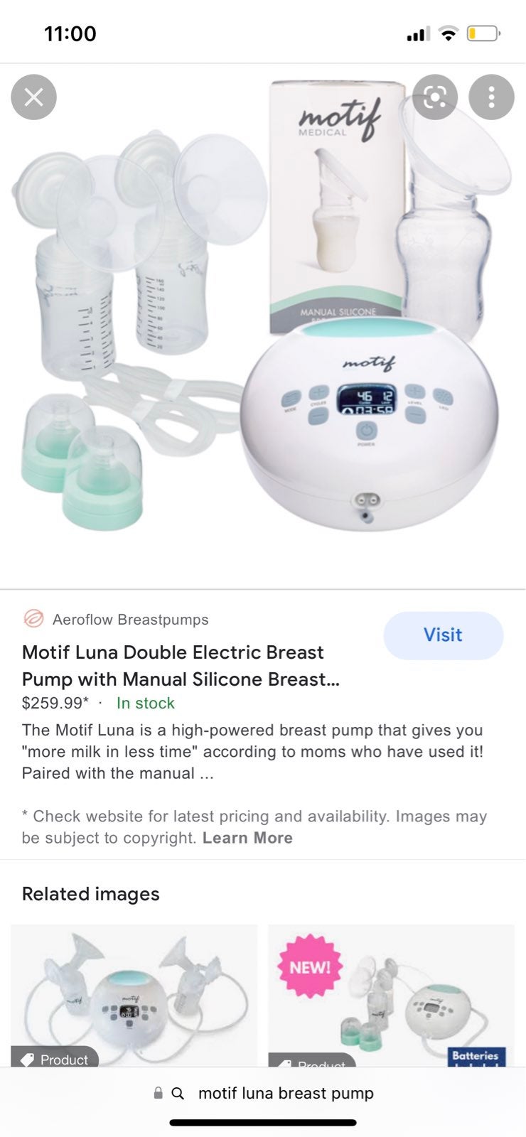 Motif breast pump