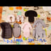 Baby clothes, swaddles, insert and female size m clothes, kitchen items