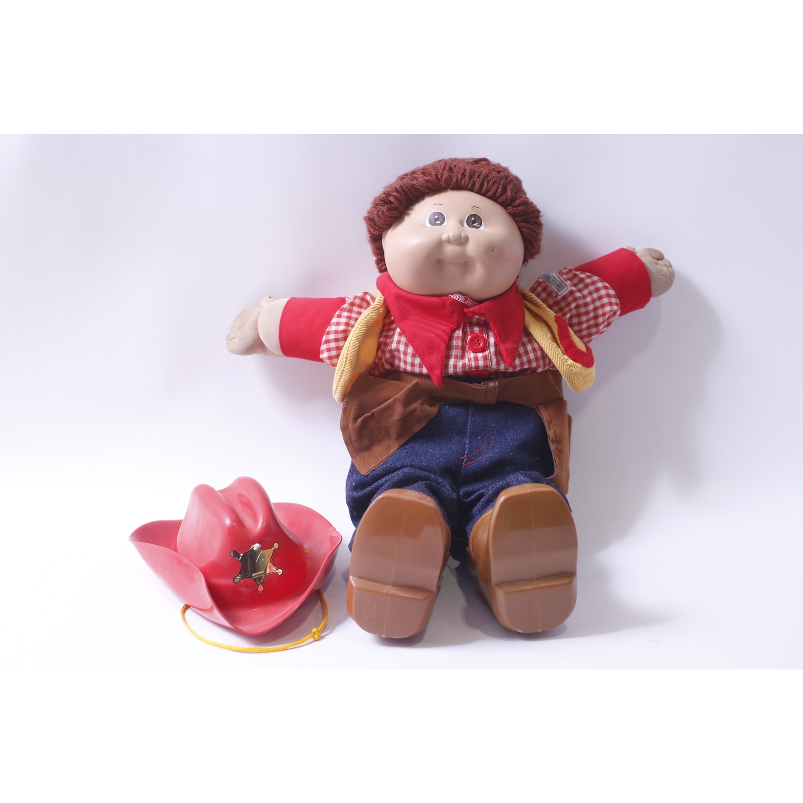 Cabbage, Patch, 1980s, Coleco, Cowboy, Boy, Flawed, Vintage, Doll, 250208-WH 121