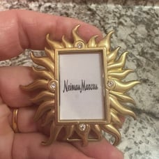 JAY STRONGWATER NEIMAN MARCUS GOLD SUN BURST MINI PHOTO IMAGE FRAME